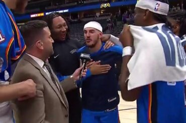 Alex Caruso Surprises with a Bark during Postgame Interview 😂