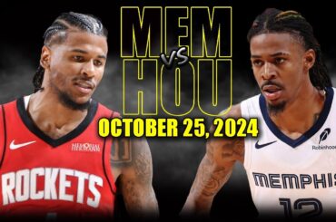 Memphis Grizzlies vs Houston Rockets Full Game Highlights - October 25, 2024 | 2024-25 NBA Season