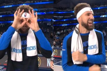 Klay Thompson hyped after setting record for most 3's in a Mavs debut 😂