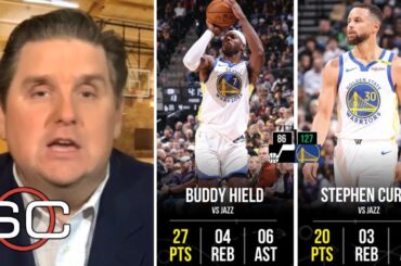 "Warriors are best team in West!" - ESPN on Steph Curry & Hield combined 47 Pts to crush Jazz 127-86