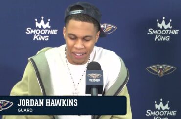 Jordan Hawkins Interview | Pelicans-Trail Blazers Postgame 10/25/2024