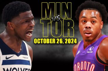 Toronto Raptors vs Minnesota Timberwolves Full Game Highlights - October 26 | 2024-25 NBA Season