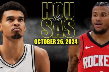 Houston Rockets vs San Antonio Spurs Full Game Highlights - October 26, 2024 | 2024-25 NBA Season