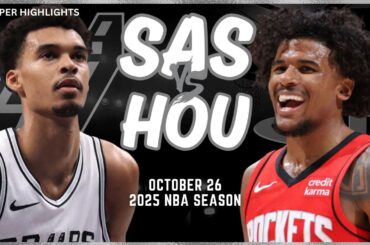 San Antonio Spurs vs Houston Rockets Full Game Highlights | Oct 26 | 2025 NBA Season