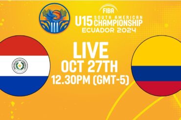 LIVE - Paraguay v Colombia | South American U15 Championship 2024 | Classification 7-8