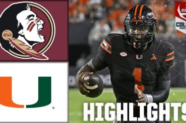 Florida State Seminoles vs. Miami Hurricanes | Full Game Highlights | ESPN College Football