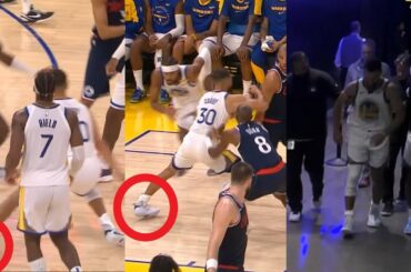 Stephen Curry injures same ankle twice and limps to locker room vs Clippers