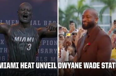 Miami Heat unveil Dwyane Wade statue outside Kaseya Center | NBA on ESPN