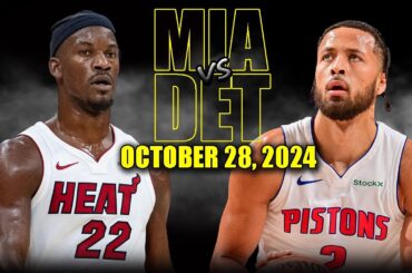 Miami Heat vs Detroit Pistons Full Game Highlights - October 28, 2024 | 2024-25 NBA Season