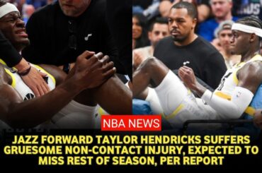 Utah Jazz forward Taylor Hendricks suffers gruesome broken leg in NBA game