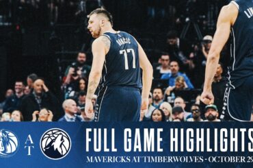 Dallas Mavericks Highlights vs. Minnesota Timberwolves | October 29, 2024