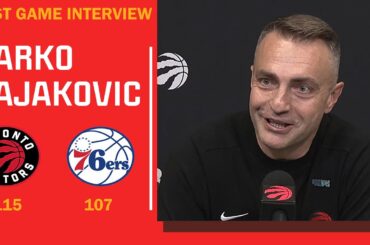 Darko Rajakovic Postgame Interview - Raptors vs 76ers | 2024-25 NBA Season