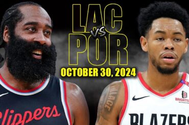 Los Angeles Clippers vs Portland Trail Blazers Full Game Highlights - October 30| 2024-25 NBA Season