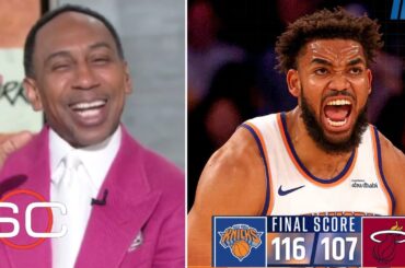 Stephen A EXCITED New York Knicks beat Miami Heat 116-107; Karl-Anthony Towns 44 Pts; Brunson 22 Pts