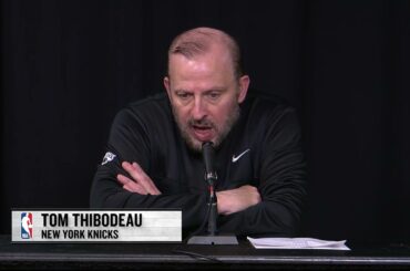 Knicks Coach Tom Thibodeau Postgame Praises Knicks After Win vs Miami Heat