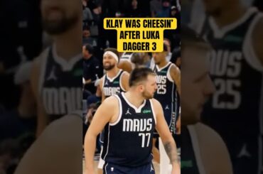 Klay loved this Luka dagger 3 vs Timberwolves 😆 #shorts